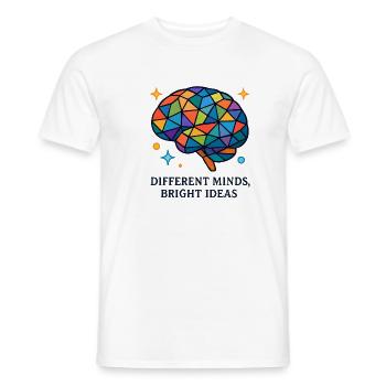Cerveau en mosaïque : Plusieurs idées - T-shirt homme - blanc - Devant - AI Model Male 178 dark (178cm)