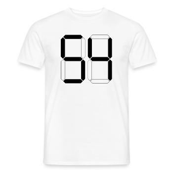 NUMBER 54 Fifty-Four Gift Digital - Men's T-Shirt - white - Front - AI Model Male 178 dark (178cm)