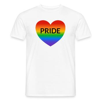 Pride Rainbow Heart LGBTQ Gay Pride Monat - Männer T-Shirt - Weiß - Vorne - AI Model Male 178 dark (178cm)