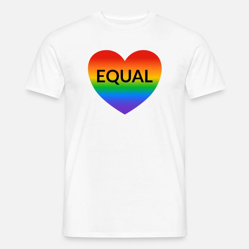 Equal Heart Rainbow Pride - Men’s T-shirt - white