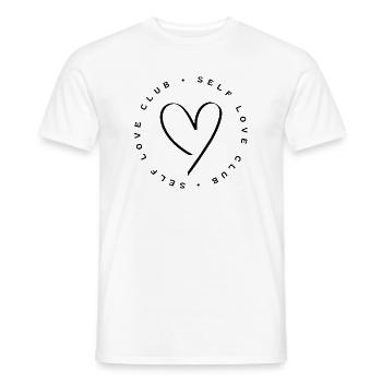 Self Love Club - Men's T-Shirt - white - Front - AI Model Male 178 dark (178cm)
