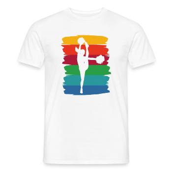 Cheerpom pom girls Mom Cheerleading - T-shirt homme - blanc - Devant - AI Model Male 178 dark (178cm)