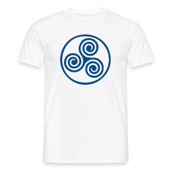 Three Spirals in Circular Crest - Men's T-Shirt - white - Front - AI Model Male 178 dark (178cm)