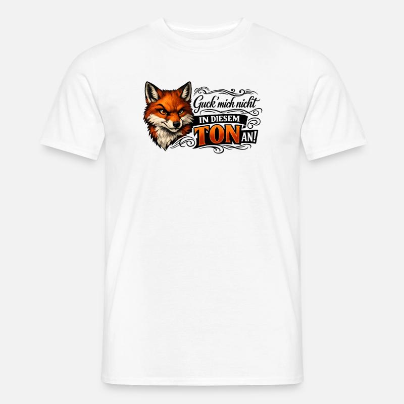 Fuchs freches Statement - Männer T-Shirt - Weiß