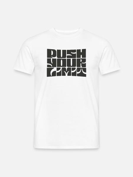 Gehen Sie an Ihre Grenzen - Männer T-Shirt - Weiß