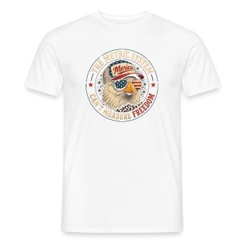 Das metrische System kann Freiheit nicht messen (4 - Männer T-Shirt - Weiß - Vorne - AI Model Male 178 dark (178cm)