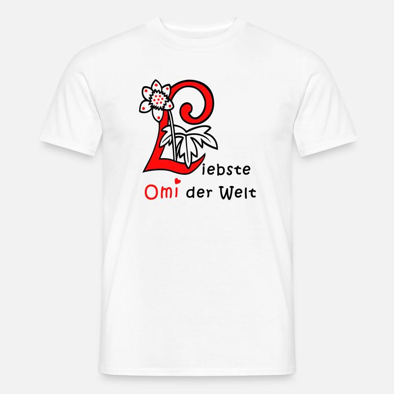 liebste Omi der Welt - Männer T-Shirt - Weiß