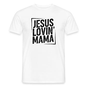 Mère aimante Jésus Maman amoureuse Jésus Fête des Mères - T-shirt homme - blanc - Devant - AI Model Male 178 dark (178cm)