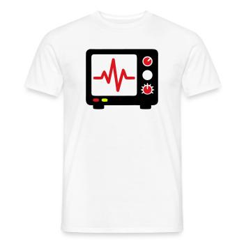 EKG Monitor Herzschlag Medizin - Männer T-Shirt - Weiß - Vorne - AI Model Male 178 dark (178cm)