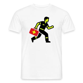 Paramedic Emergency Doctor Emergency Kit - Men's T-Shirt - white - Front - AI Model Male 178 dark (178cm)