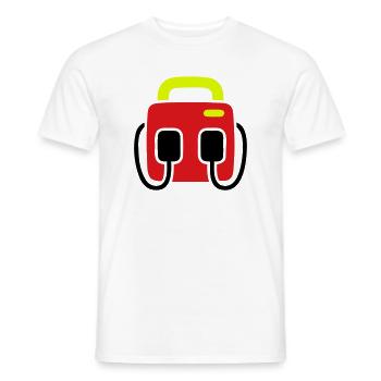 Defibrillator AED First Aid - Men's T-Shirt - white - Front - AI Model Male 178 dark (178cm)