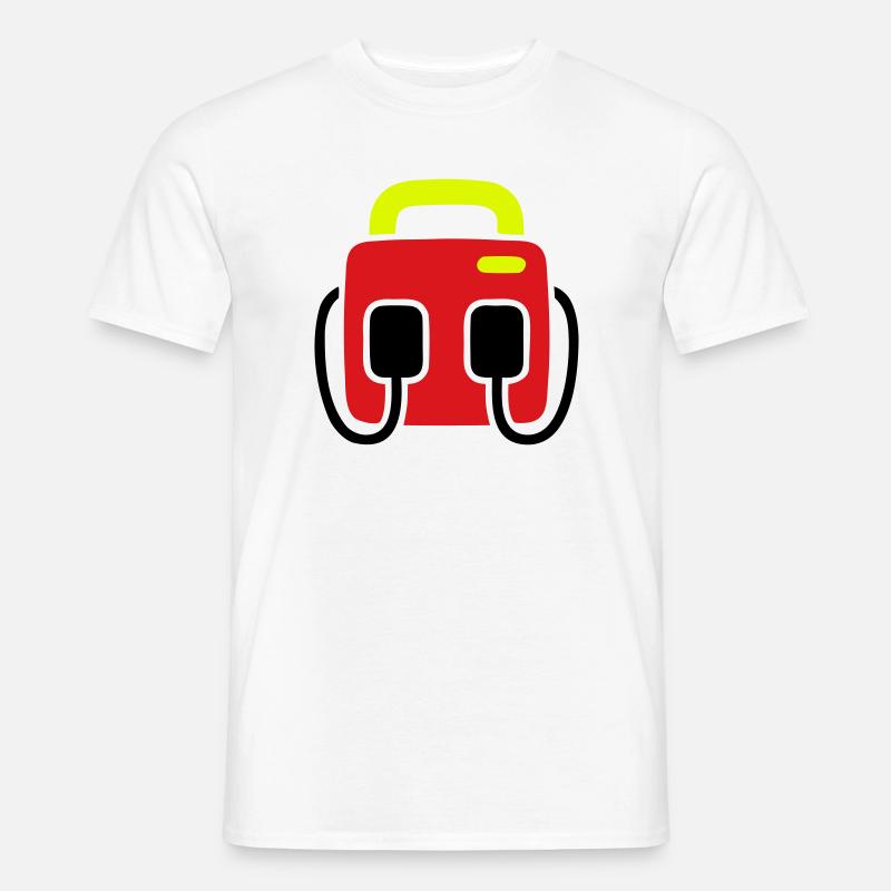 Defibrillator AED Erste Hilfe - Männer T-Shirt - Weiß