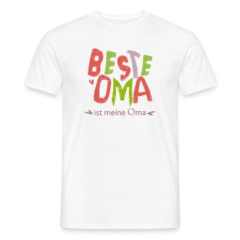 beste Oma - Männer T-Shirt - Weiß - Vorne - AI Model Male 178 dark (178cm)