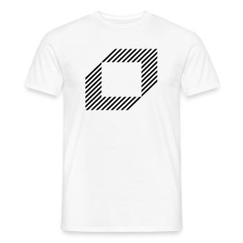 Geometrisches Quadrat-Out-of-Lines-Design - Männer T-Shirt - Weiß - Vorne - AI Model Male 178 dark (178cm)