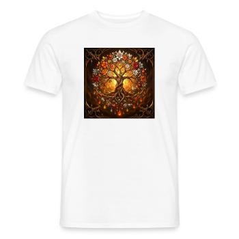 Luminescent Life Tree - Men's T-Shirt - white - Front - AI Model Male 178 dark (178cm)
