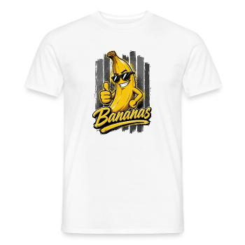  Bananas Coole Lustige Banane Mit Sonnenbrille - Männer T-Shirt - Weiß - Vorne - AI Model Male 178 dark (178cm)