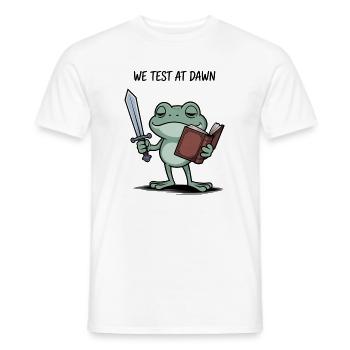 Dawnbound Frog Knight - Men's T-Shirt - white - Front - AI Model Male 178 dark (178cm)
