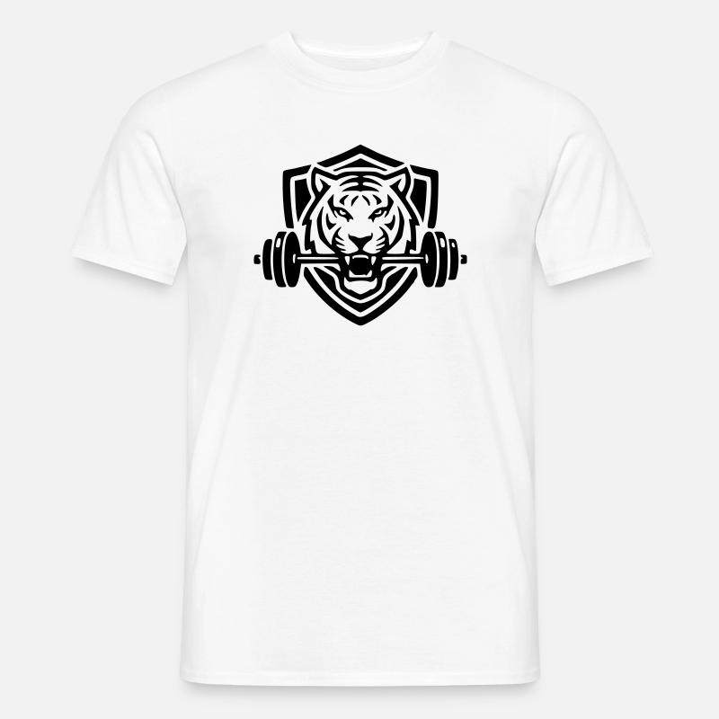 Tiger - Männer T-Shirt - Weiß