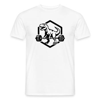 T-Rex - Männer T-Shirt - Weiß - Vorne - AI Model Male 178 dark (178cm)