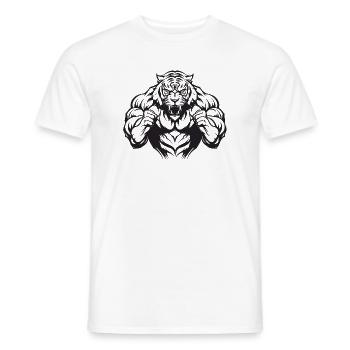 Gymnase Tiger - T-shirt homme - blanc - Devant - AI Model Male 178 dark (178cm)