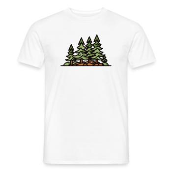 Wald Bäume - Männer T-Shirt - Weiß - Vorne - AI Model Male 178 dark (178cm)
