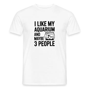 Ich mag mein Aquarium und vielleicht drei Leute - Männer T-Shirt - Weiß - Vorne - AI Model Male 178 dark (178cm)