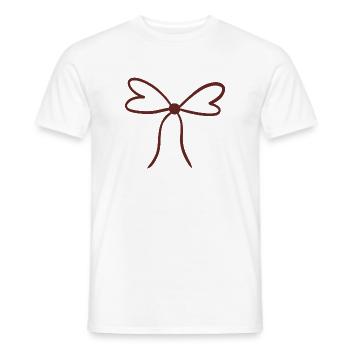 Illustration de ruban dessiné à la main - T-shirt homme - blanc - Devant - AI Model Male 178 dark (178cm)