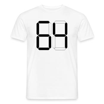 NUMBER 64 Sixty-Four Gift Digital - Men's T-Shirt - white - Front - AI Model Male 178 dark (178cm)