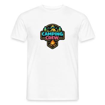 Camping Crew Neon Badge - Men's T-Shirt - white - Front - AI Model Male 178 dark (178cm)
