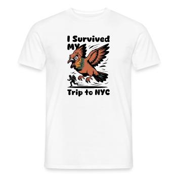 Ich habe meine Reise nach NYC überlebt – Souvenirtouristen - Männer T-Shirt - Weiß - Vorne - AI Model Male 178 dark (178cm)