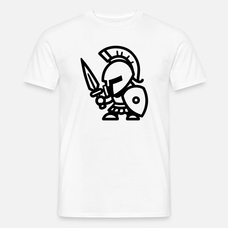 Spartanisch - Männer T-Shirt - Weiß