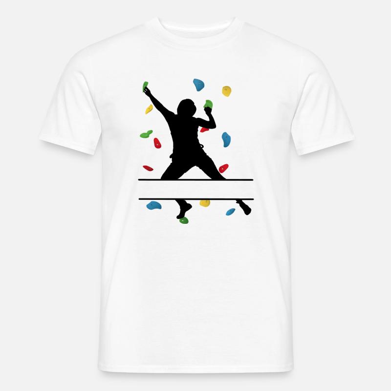 Climbing Wall Man – Custom Climber - Men’s T-shirt - white
