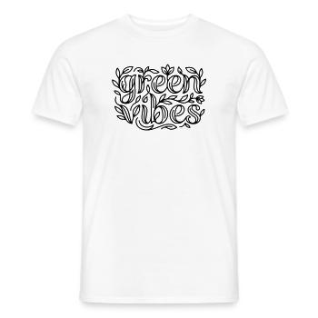 Green Vibes - Men's T-Shirt - white - Front - AI Model Male 178 dark (178cm)