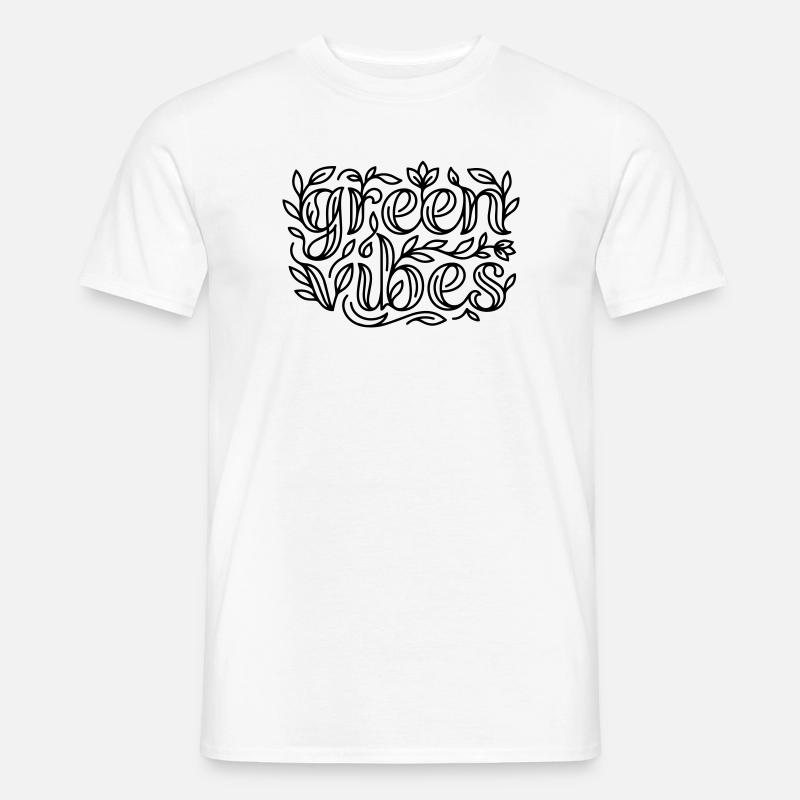 Grüne Vibes - Männer T-Shirt - Weiß
