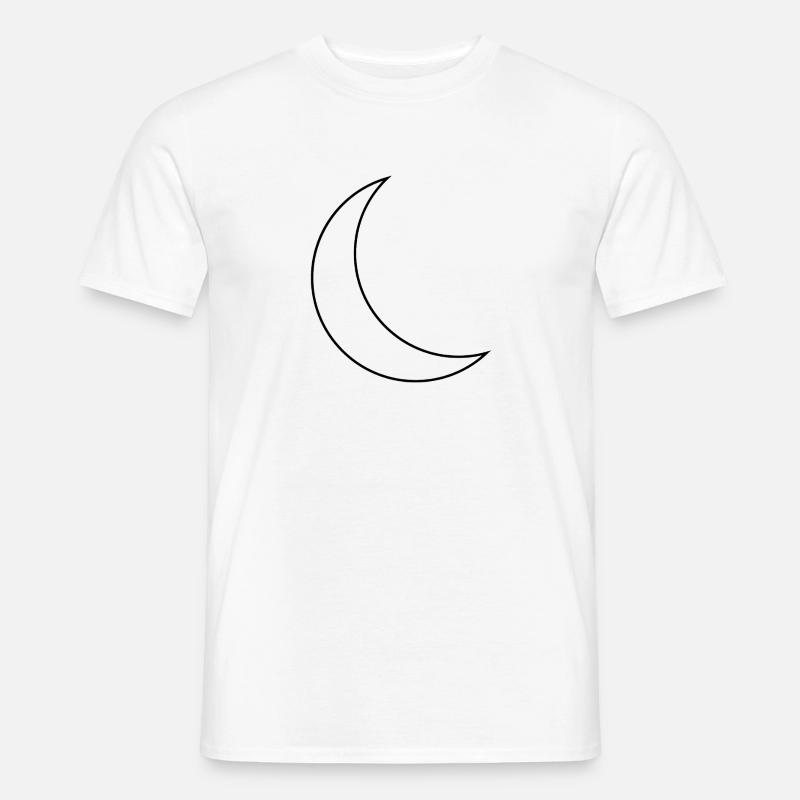 Mondsichel - Männer T-Shirt - Weiß