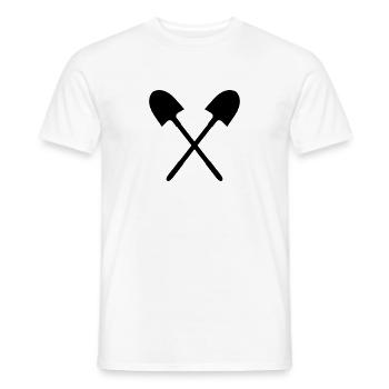 Pelle croisée - T-shirt homme - blanc - Devant - AI Model Male 178 dark (178cm)