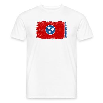 Tennessee Staatsflagge mit Trockenheit Vintage Tennessee - Männer T-Shirt - Weiß - Vorne - AI Model Male 178 dark (178cm)