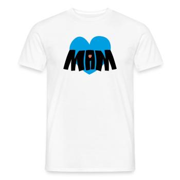 Cœur de maman - T-shirt homme - blanc - Devant - AI Model Male 178 dark (178cm)