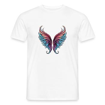 Icône des ailes - T-shirt homme - blanc - Devant - AI Model Male 178 dark (178cm)
