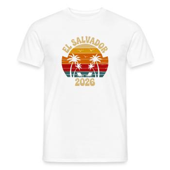 Plage rétro du Salvador 2026 - T-shirt homme - blanc - Devant - AI Model Male 178 dark (178cm)