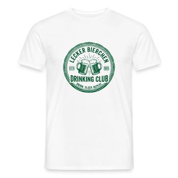 Lecker Bierchen Drinking Club Drink Sleep Repeat  - Männer T-Shirt - Weiß - Vorne - AI Model Male 178 dark (178cm)