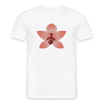 Pastellorchideenblüte - Männer T-Shirt - Weiß - Vorne - AI Model Male 178 dark (178cm)