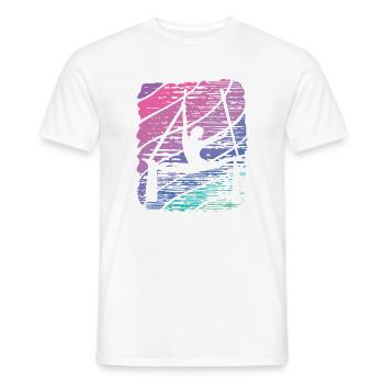 Vertikaltuch Vintage Luftakrobatik Aerial Silk - Männer T-Shirt - Weiß - Vorne - AI Model Male 178 dark (178cm)