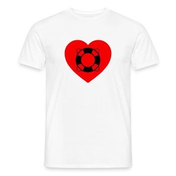 Voile - T-shirt homme - blanc - Devant - AI Model Male 178 dark (178cm)