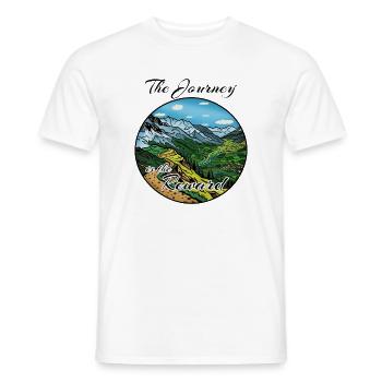 Le voyage est la récompense - T-shirt homme - blanc - Devant - AI Model Male 178 dark (178cm)