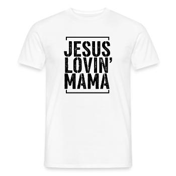 Mère aimante Jésus Maman amoureuse Jésus Fête des Mères - T-shirt homme - blanc - Devant - AI Model Male 178 dark (178cm)