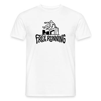 coureur libre - T-shirt homme - blanc - Devant - AI Model Male 178 dark (178cm)
