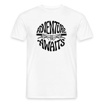 bicyclette - T-shirt homme - blanc - Devant - AI Model Male 178 dark (178cm)