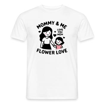 Mommy and Me Partnerlook Mom Daughter - Men's T-Shirt - white - Front - AI Model Male 178 dark (178cm)