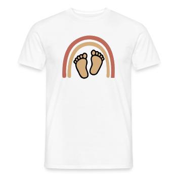 Baby Feet Rainbow Bohême - T-shirt homme - blanc - Devant - AI Model Male 178 dark (178cm)